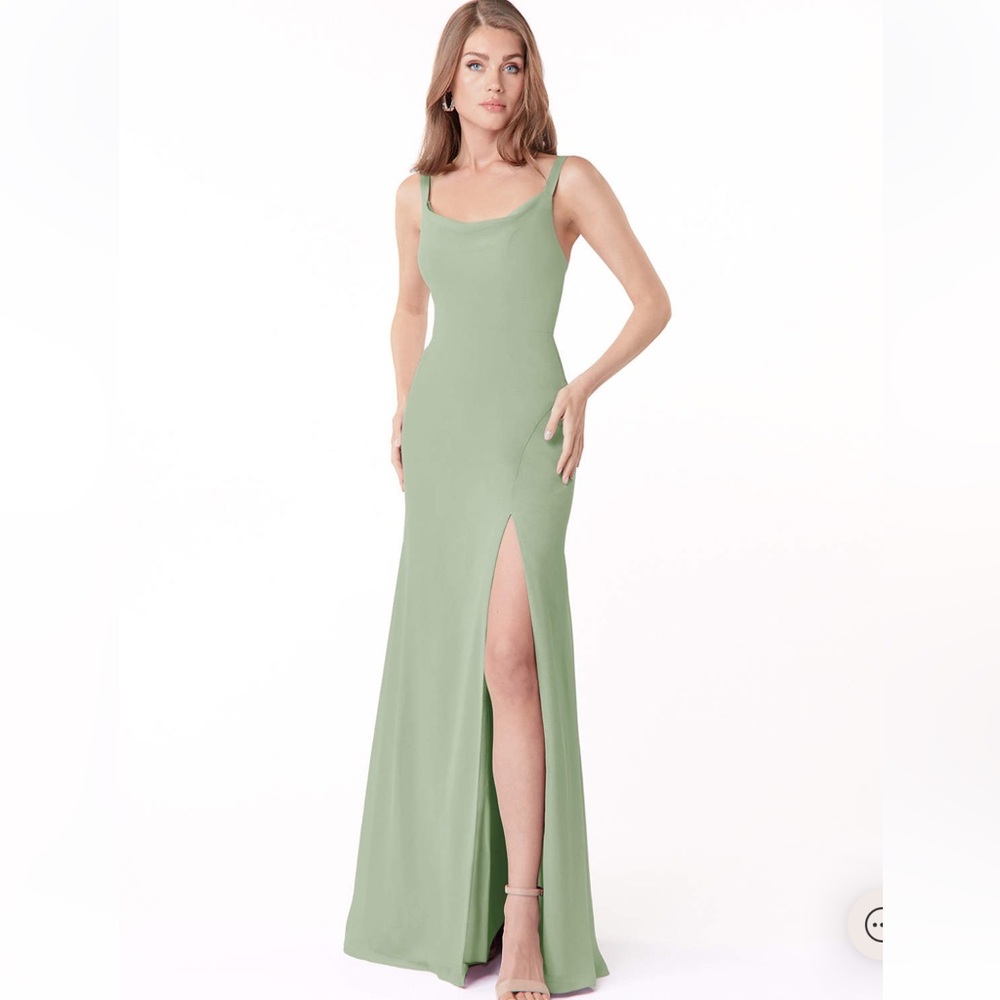 Azazie Salma Dusty Sage Bridesmaid Dress